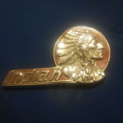 Vintage Indian Motorcycle Tank Emblem 
