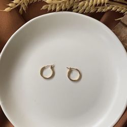 Simple Gold Filled Huggie Earrings