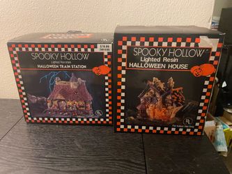 Spooky Hallow porcelain houses