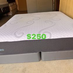 Mattress And Box Spring King Used Good Condition 