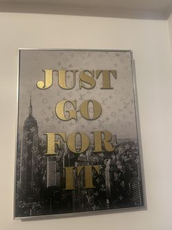 Just Go For It Wall Decor Art