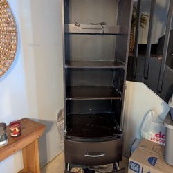 Tall Bookshelf With 2 Drawers 