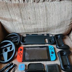 Modded Nintendo Switch With Accessories. Unlock 