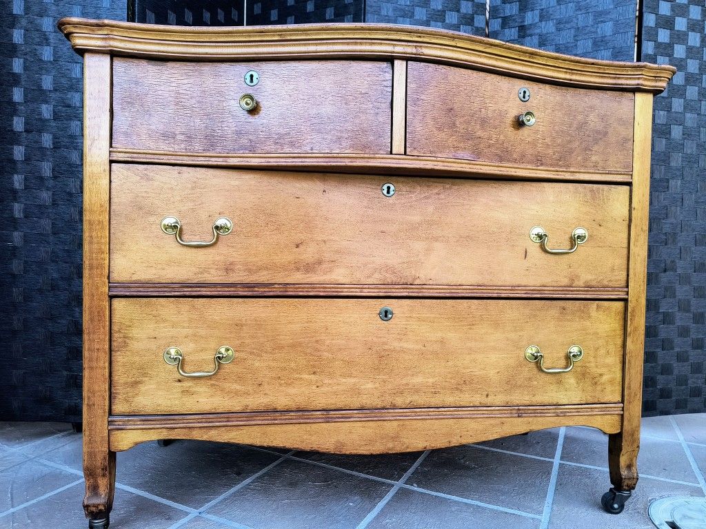 Antique Dresser On Wheels  Excellent Condition