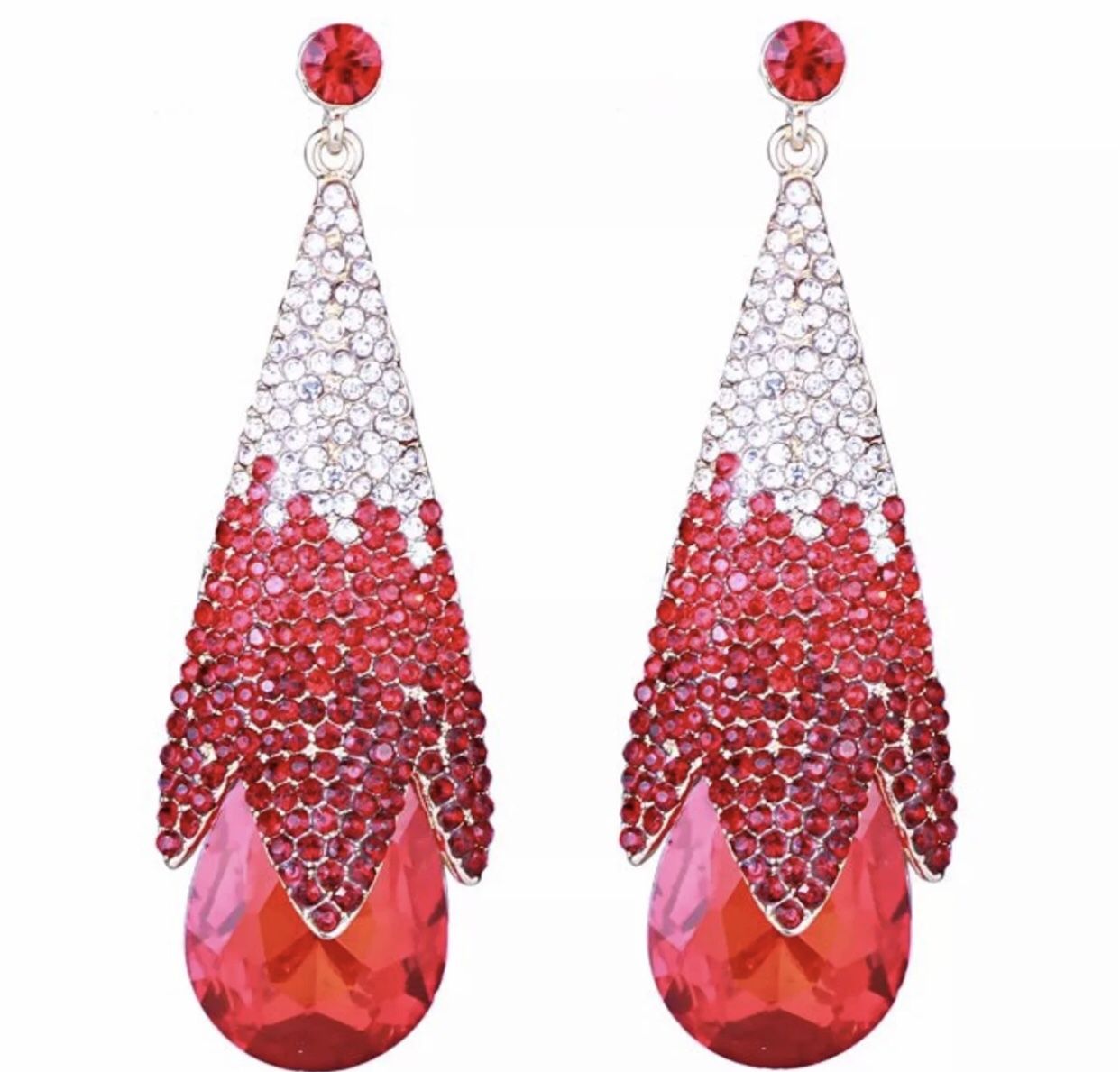 Long Crystal Earrings 