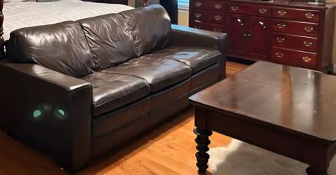 Brown Leather sofa
