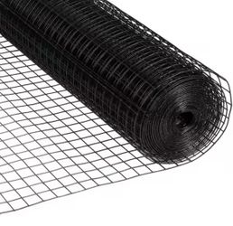 New 4 ft. x 50 ft. 16-Gauge Black PVC Coated Welded Wire Mesh Size 1.5 in. x 1.5 in.