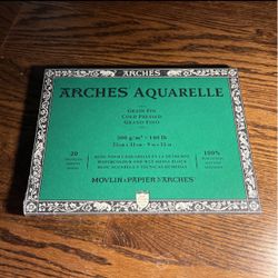 Arches Aquarelle Watercolor Block 9x12
