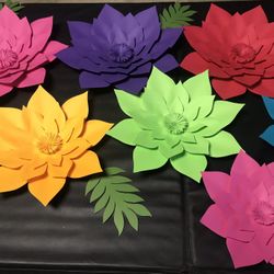 Flores Y Mariposas De Papel 