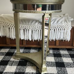 Mirrored Side Table 