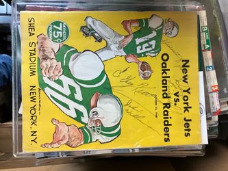 Autographed 1966 Jets program