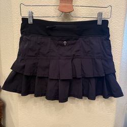 IVIVVA Girls Teens Black Ruffled Tennis Skort Size 14