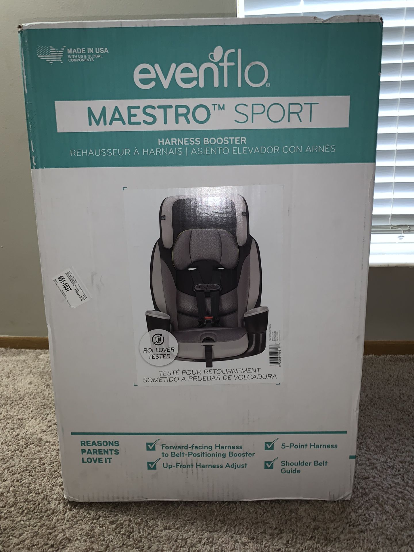 Gray Evenflo Sport Car seat/Booster
