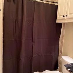 Beautiful RESTORATION HARDWARE RH Diamond WAFFLE WEAVE SHOWER CURTAIN Dark Chocolate Brown. New