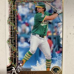 2025 Topps Holiday Baseball Nick Kurtz RC #H40 - Athletics Rookie