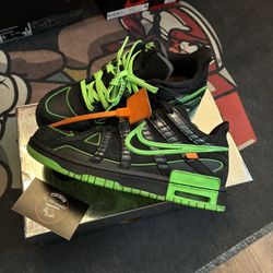 Nike Dunk Off White Rubber Green Sz 6