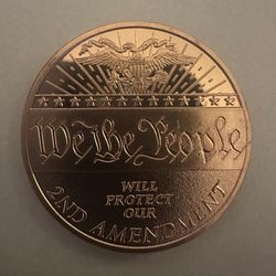 1oz .999 Fine Copper Round 2nd Amendment