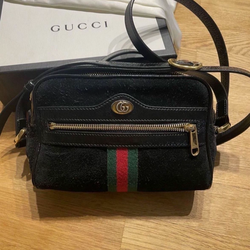Gucci Crossbody Ophidia Leather Black Suede