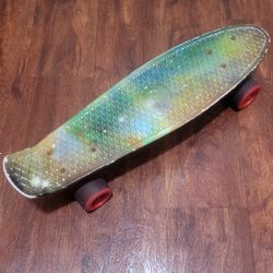 22" Enkeeo Mini Cruiser Skateboard - Galaxy Design