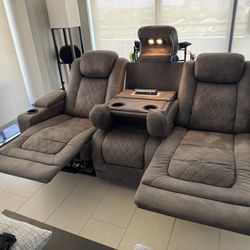 Recliner Sofa Faux leather Couch