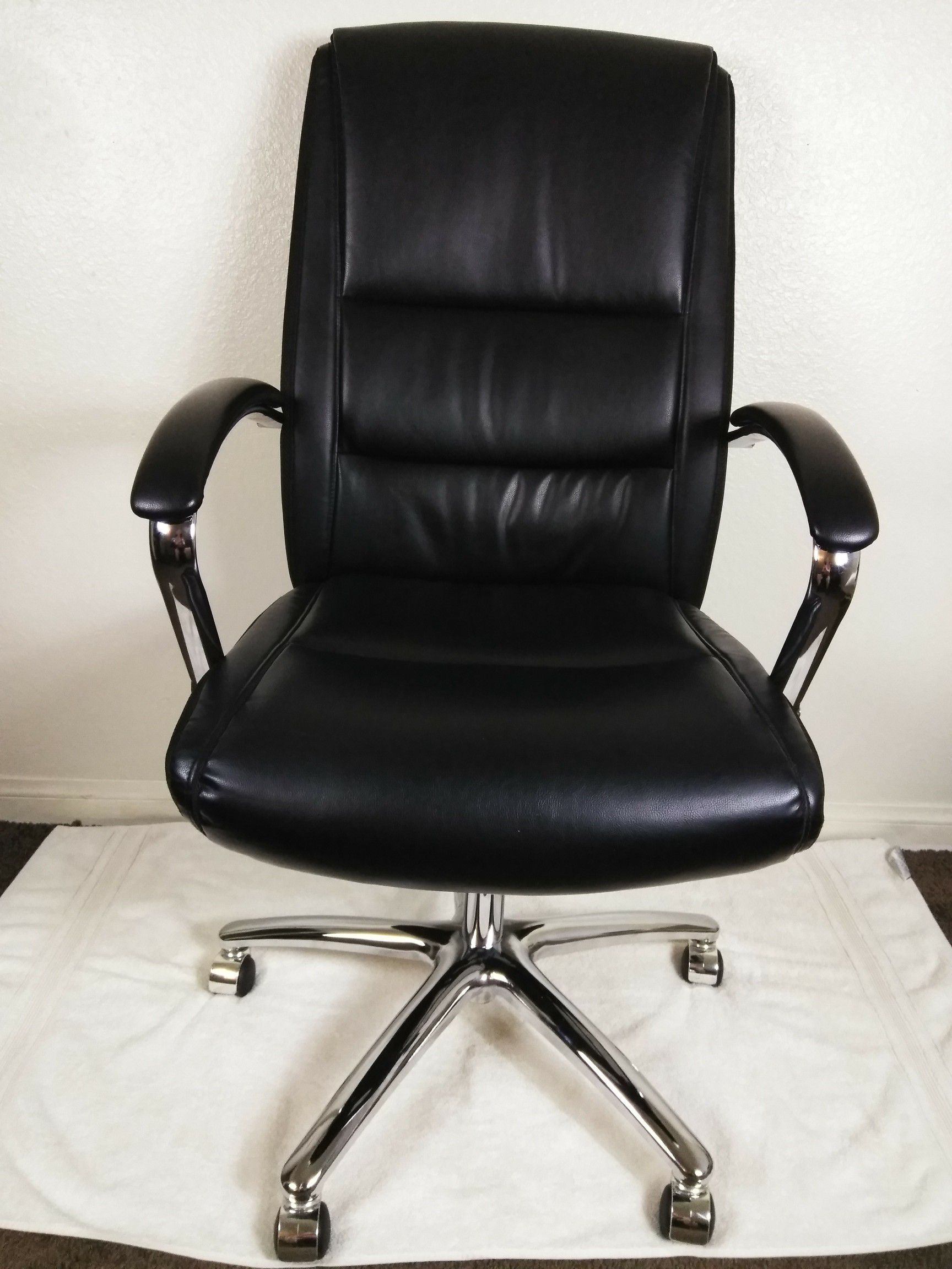 Leather and Chrome Executive Office Chair