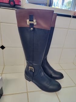 BLACK/COGNAC BOOTS SIZE 5