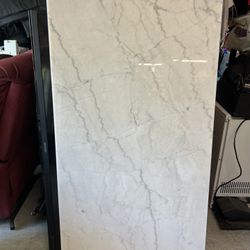 Marble Top Table.  Solid Wood Base Dining Table. 