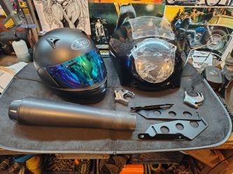 Harley-Davidson Dyna parts, basani, Arai  helmet, quarter fairing