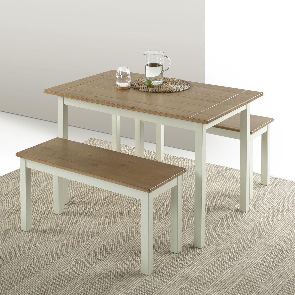 Farmhouse Dining Table & Benches