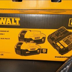 DEWALT 20 -Volt 2 -Pack Lithium-ion ( 5 Ah 5 Ah Battery and Charger )