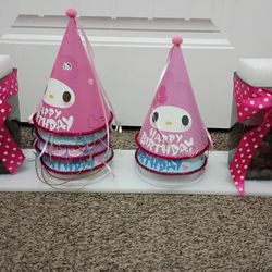 Kids Pink 🩷 Hearts Photo Booth with Prop and Hat Holders can be Sold Separately 