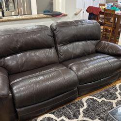 Ashley Furniture Leather Power Reclining Sofa  and Loveseat 