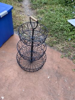 3-Tier  Fruit Basket Bowl, Vegetable Bread Basket Display Stor...