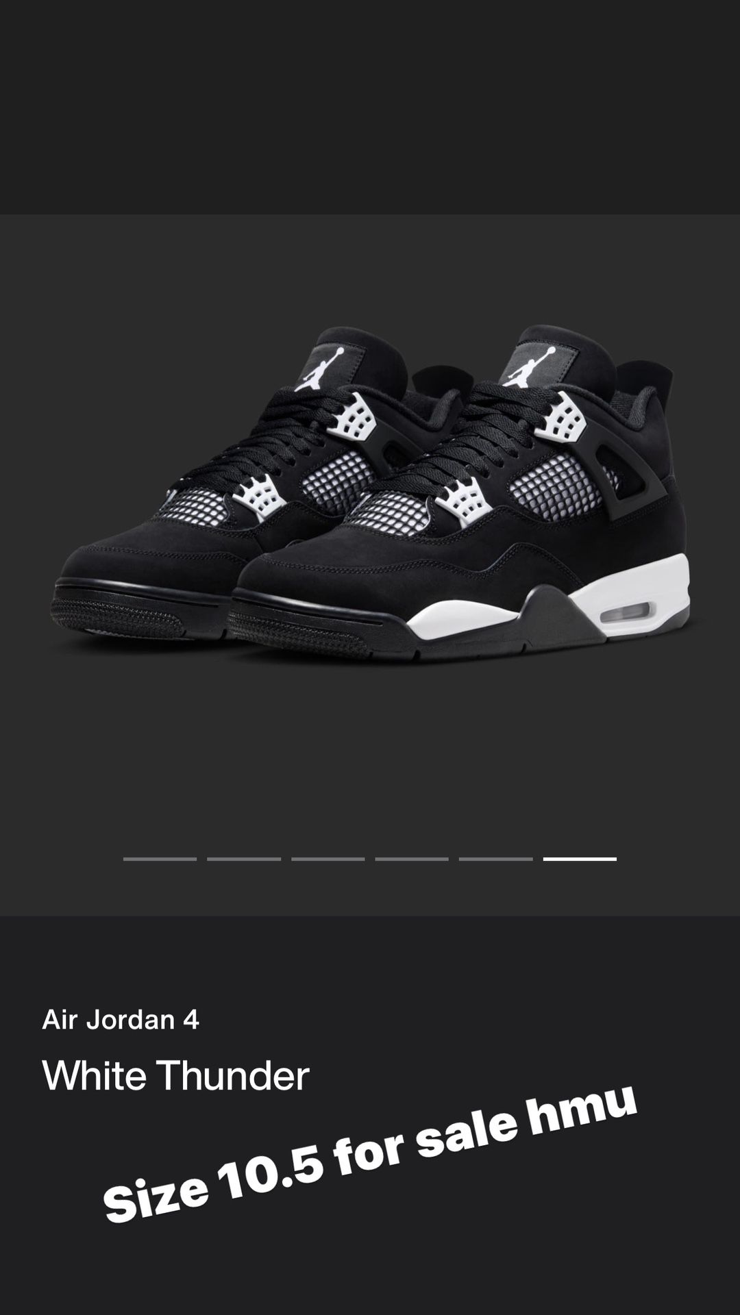 Retro Jordan White Thunder 