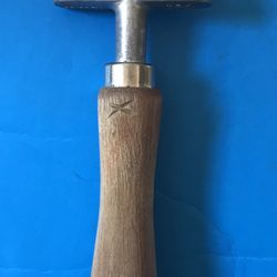 Vintage Nice rarely Briddell No.66 Ice Pick 6 Prongs Cast Metal & Wood Handle