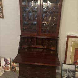 Beautiful Antique Secretary Desk – Solid Wood | 