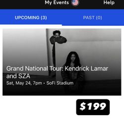 Kendrick & SZA 2 Tickets for TONIGHT at Sofi Staduim