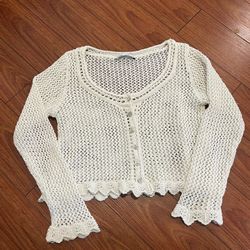 Women’s Zara Knit Sweater Size Small Ivory