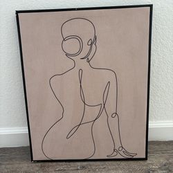 Abstract Woman Line Drawing