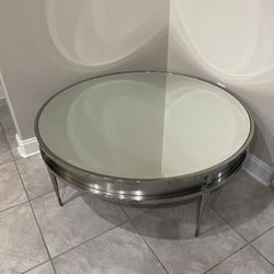 Mirrored Glass Coffee And End Tables 