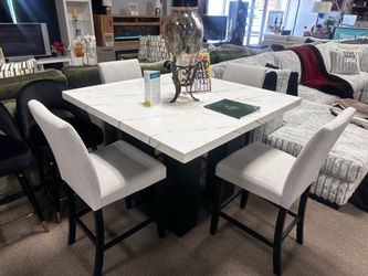 Elegant marble dining table set! $899 🤍☎️✨