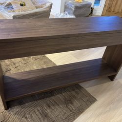 RH Santiago Carmel walnut 60” console