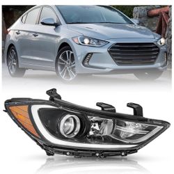 New Headlight Assembly Passenger Side for 2017 2018 Hyundai Elantra Sedan | OEM 92101F3000 92102F3000 | HY HY | Without DRL | Not for GT