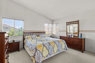 CA KING BED WITH DRESSER AND TWO SIDE TABLES.  WOOD & MATTRESS INCLUDED.