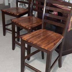 Set 3 Dining High Chairs Or Bar Stools Size In Pics 79936