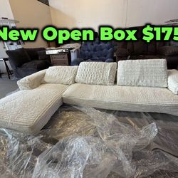 New Open Box Beige Boneless Couch 🛋️