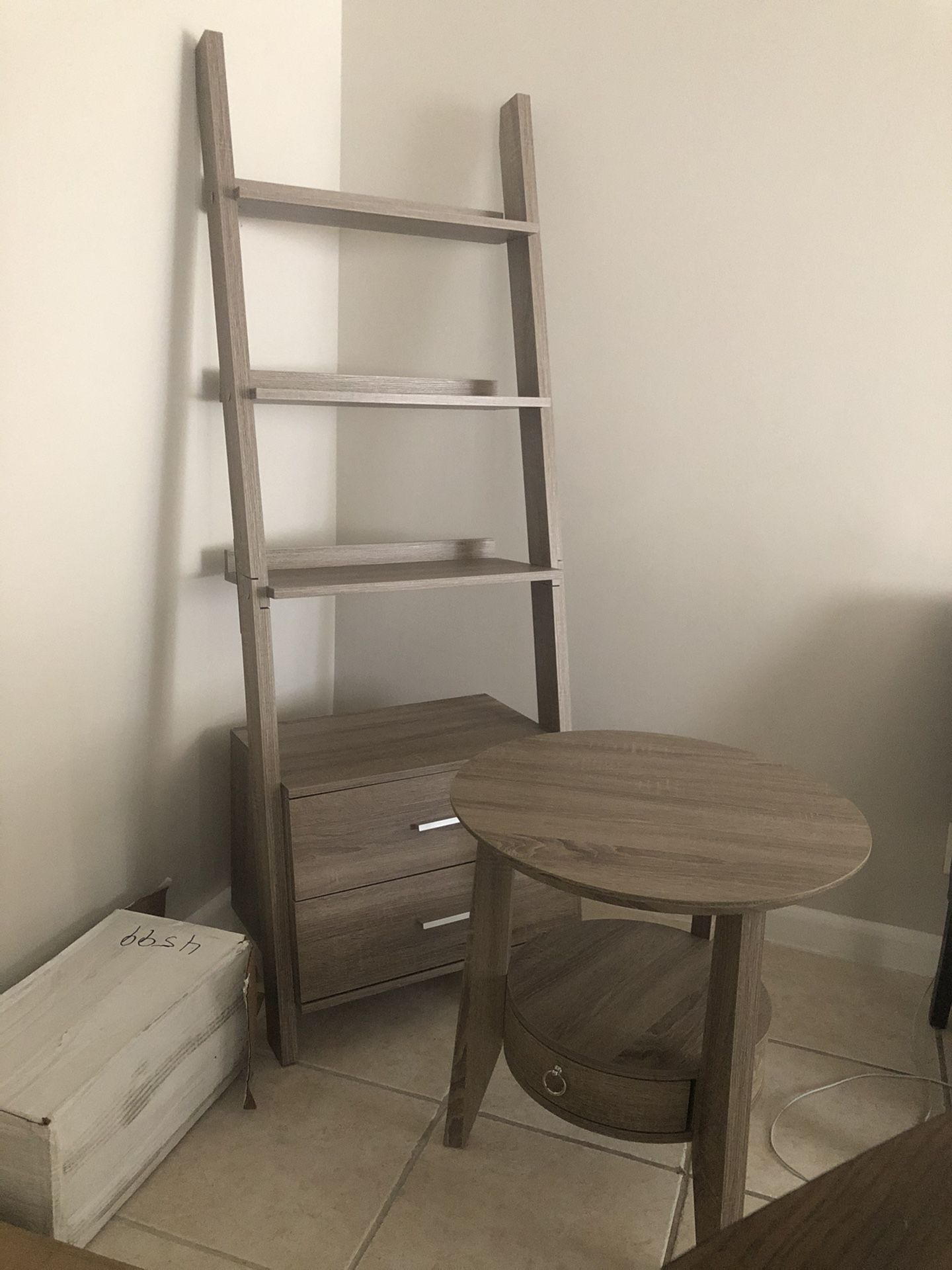 Side Table and Ladder Shelf