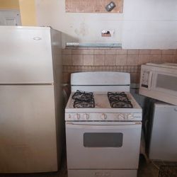 Stove, fridge, dishwasher, microwave 