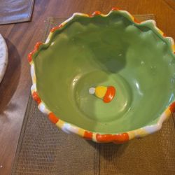 KOHLS 10" Ceramic Halloween Candy Dish