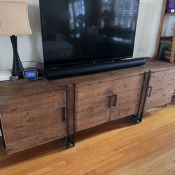 Media Console. Iron And Reclaimed Wood